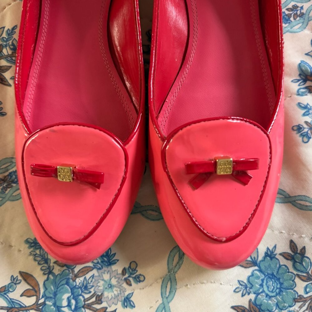 Tory Burch Pink Flats with Decorative Bow - Picture 2 of 6